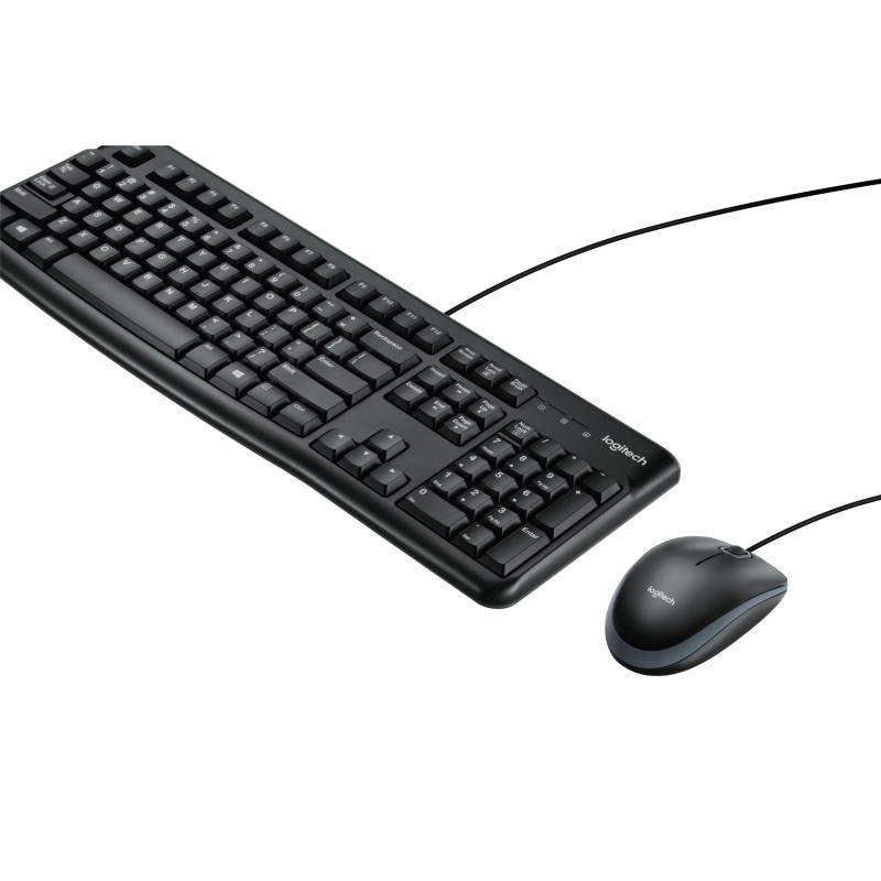 Logitech MK120 Wired Keyboard & Mouse Combo - 920-002562 - Black, USB, Full-size, US Layout — Buy in Cyprus with Fast Delivery