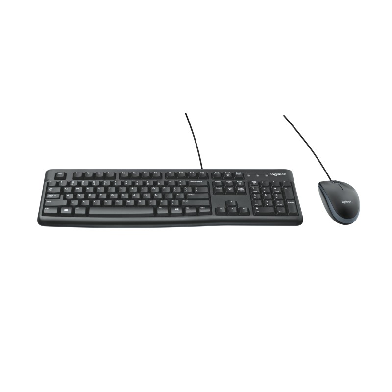 Logitech MK120 Wired Keyboard & Mouse Combo - 920-002562 - Black, USB, Full-size, US Layout — Buy in Cyprus with Fast Delivery
