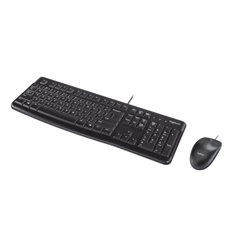 Logitech MK120 Wired Keyboard & Mouse Combo - 920-002562 - Black, USB, Full-size, US Layout — Buy in Cyprus with Fast Delivery
