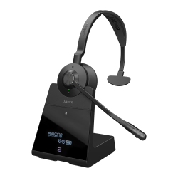 Jabra Engage 75 Mono Headset - 9656-583-111 - DECT & Bluetooth 5.0, Mono, Black, Noise-Cancelling Boom Mic, 13h Battery