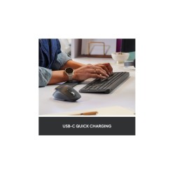 Logitech MX Keys Combo for Business - 920-010926 - Graphite, Wireless RF & Bluetooth, German QWERTZ, Backlit