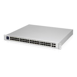 Ubiquiti UniFi USW-PRO-48-POE - 48-Port Gigabit Switch, 40 PoE+ Ports, 600W Budget, 4x10G SFP+, Silver, 1U