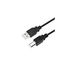 LogiLink USB 2.0 A to B Cable - 3 m - Black, Shielded, Nickel-Plated Contacts, 480 Mbps — Buy in Cyprus with Fast Delivery