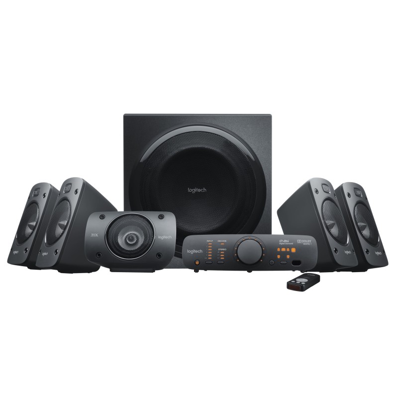 Logitech Z906 - 980-000468 - 5.1 THX Certified Powered Surround Speaker System, Black, 500W RMS