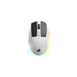 Sharkoon Skiller SGM50W - Dual-Mode Gaming Mouse, White - 6400 DPI, Right-Hand, RGB, Charging Dock