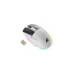 Sharkoon Skiller SGM50W - Dual-Mode Gaming Mouse, White - 6400 DPI, Right-Hand, RGB, Charging Dock