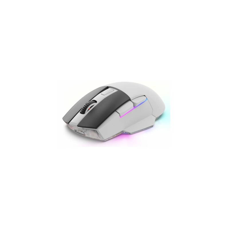 Sharkoon Skiller SGM50W - Dual-Mode Gaming Mouse, White - 6400 DPI, Right-Hand, RGB, Charging Dock