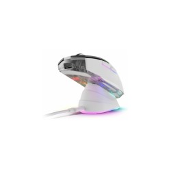 Sharkoon Skiller SGM50W - Dual-Mode Gaming Mouse, White - 6400 DPI, Right-Hand, RGB, Charging Dock