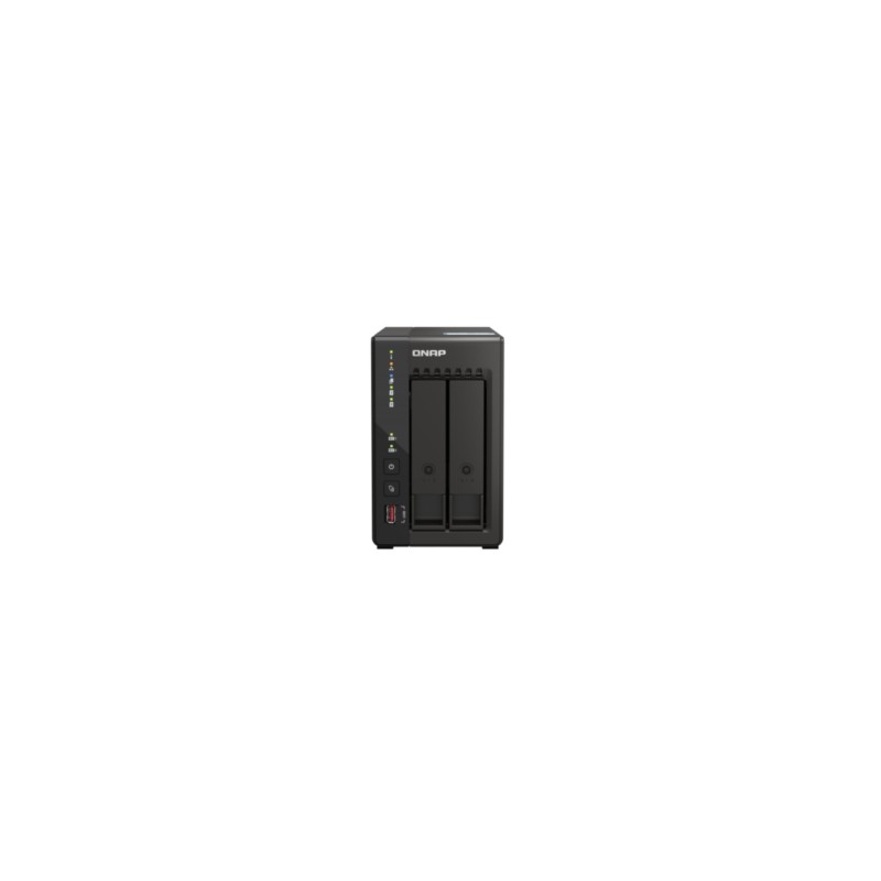 QNAP TS-253E-8G NAS Server - 2-Bay, Intel Celeron J6412 2.0/2.6GHz, 8GB RAM, Dual 2.5GbE, HDMI (Black)