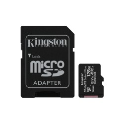 Kingston Canvas Select Plus MicroSDXC SDCS2 - 128GB, UHS-I U1 (V10), 100MB/s, Black, with SD Adapter