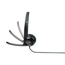 Logitech H390 - 981-000406 - USB-A Wired On-Ear Headset, Black, Noise-Cancelling Boom Mic — Buy in Cyprus with Fast Delivery
