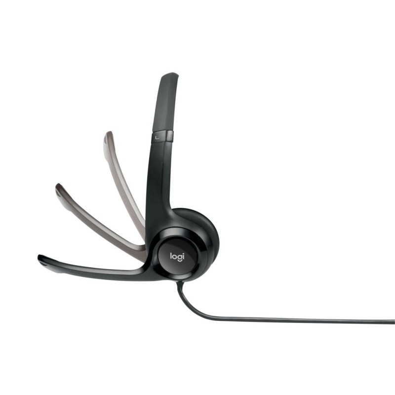 Logitech H390 - 981-000406 - USB-A Wired On-Ear Headset, Black, Noise-Cancelling Boom Mic — Buy in Cyprus with Fast Delivery