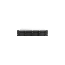 QNAP TS-1264U-RP-8G - 12-Bay 2U Rack NAS, Intel Celeron 2.0/2.9GHz, 8GB DDR4, Redundant PSU, Aluminum/Black