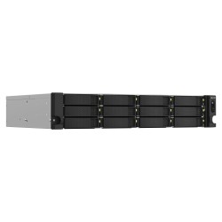 QNAP TS-1264U-RP-8G - 12-Bay 2U Rack NAS, Intel Celeron 2.0/2.9GHz, 8GB DDR4, Redundant PSU, Aluminum/Black