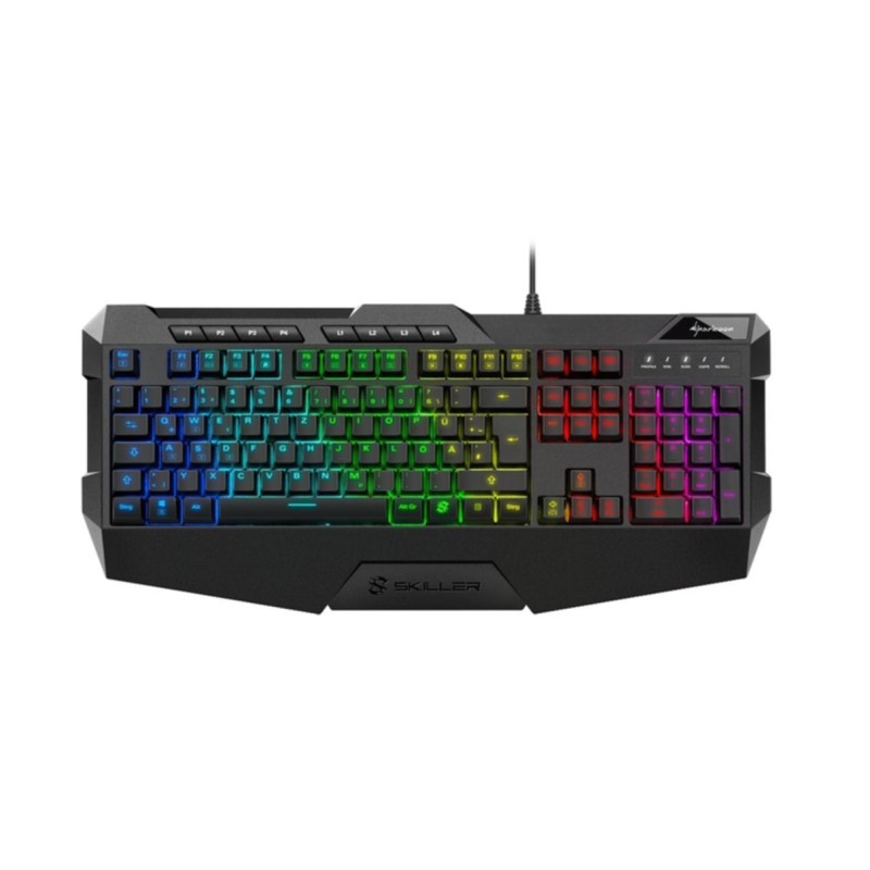 Sharkoon Skiller SGK4 - Gaming Keyboard, Black, Membrane, RGB 16.8M, German QWERTZ, 256KB Onboard