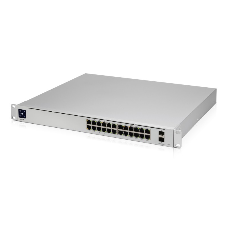 Ubiquiti UniFi Switch Pro 24-POE - USW-PRO-24-POE - 24x Gigabit, 2x 10G SFP+, PoE+/PoE++, 1.3" Touchscreen