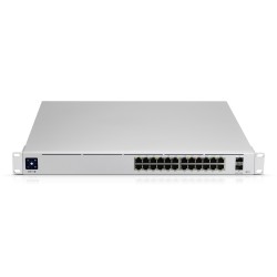 Ubiquiti UniFi Switch Pro 24-POE - USW-PRO-24-POE - 24x Gigabit, 2x 10G SFP+, PoE+/PoE++, 1.3" Touchscreen