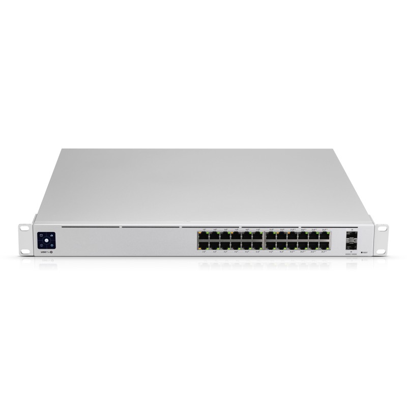 Ubiquiti UniFi Switch Pro 24-POE - USW-PRO-24-POE - 24x Gigabit, 2x 10G SFP+, PoE+/PoE++, 1.3" Touchscreen
