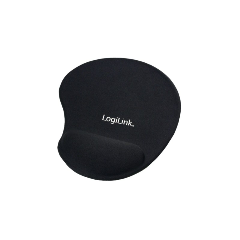 LogiLink Gel Mouse Pad - Silicone Gel Wrist Rest - Black, Non-Slip Base — Buy in Cyprus with Fast Delivery