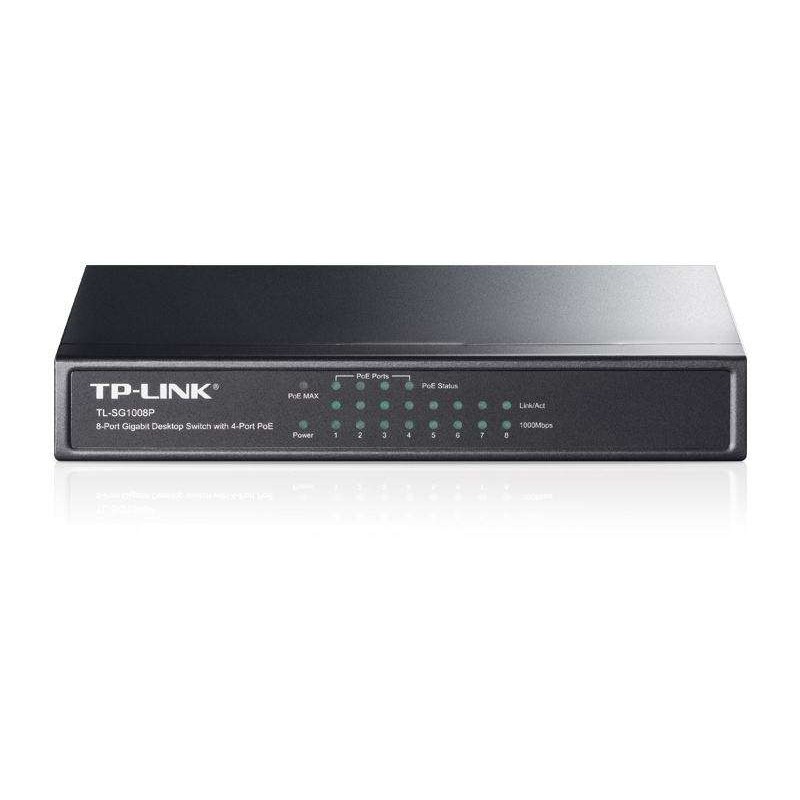 TP-Link 8-Port Gigabit Unmanaged Switch TL-SG1008P - 4x PoE, 53W Budget, Fanless Desktop — Buy in Cyprus with Fast Delivery