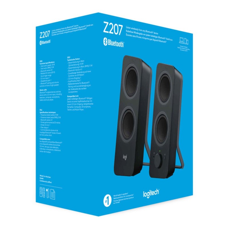 Logitech Z207 - 980-001295 - Stereo Bluetooth Desktop Speakers (Black) — Buy in Cyprus with Fast Delivery