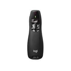 Logitech Wireless Presenter R400 - 910-001356 - Black, 2.4 GHz RF, Red Class 2 Laser, 15m Range, 5 Buttons