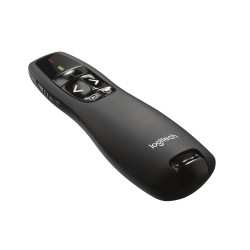 Logitech Wireless Presenter R400 - 910-001356 - Black, 2.4 GHz RF, Red Class 2 Laser, 15m Range, 5 Buttons
