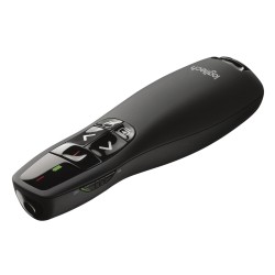 Logitech Wireless Presenter R400 - 910-001356 - Black, 2.4 GHz RF, Red Class 2 Laser, 15m Range, 5 Buttons