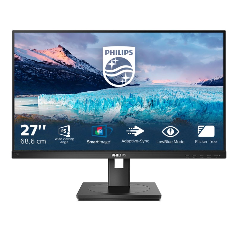 Philips S-Line 272S1AE - 27" Full HD IPS Monitor, 75Hz, 4ms, HDMI/DVI/VGA/DP, Speakers, Black