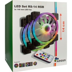 Argus RGB fan set RS-14 140x140x25, case fan — Buy in Cyprus with Fast Delivery