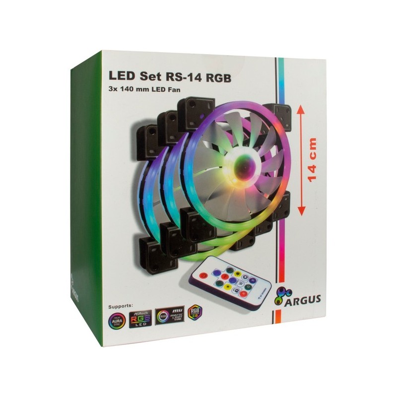 Argus RGB fan set RS-14 140x140x25, case fan — Buy in Cyprus with Fast Delivery
