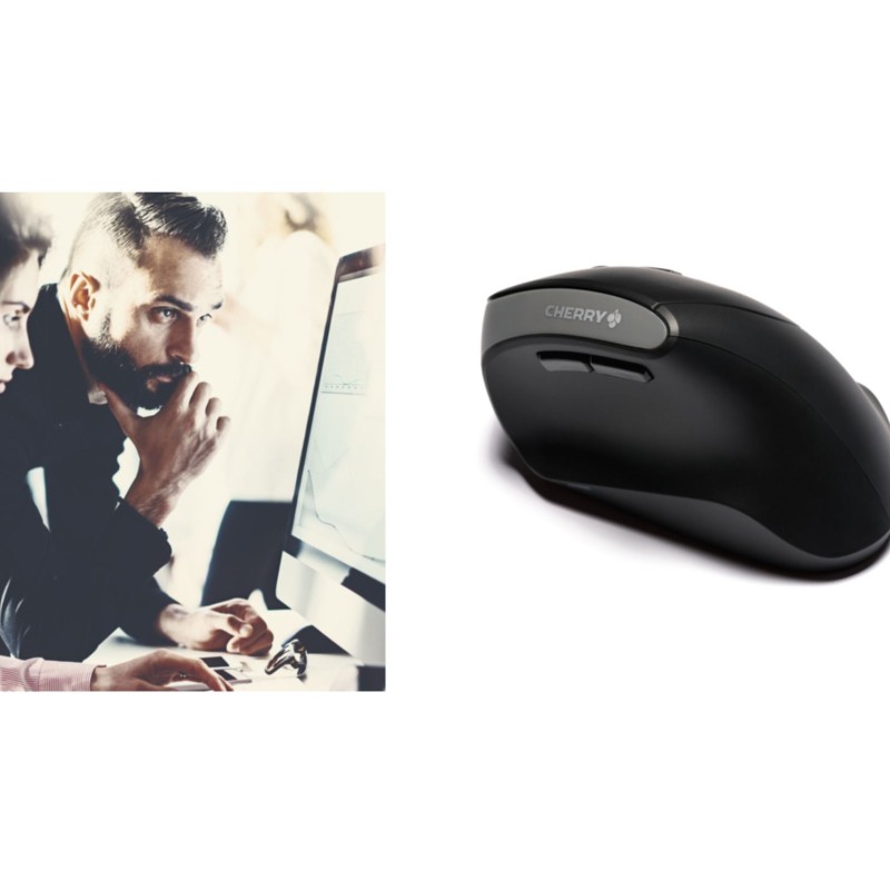 CHERRY MW 4500 Wireless Ergonomic Right-Hand Mouse - JW-4500 - Black, 1200 DPI, 6 Buttons — Buy in Cyprus with Fast Delivery