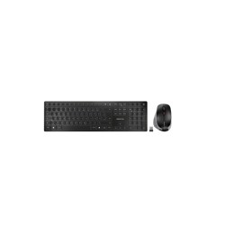 Cherry DW9500 Slim Wireless Keyboard & Mouse Combo - JD-9500DE-2 - Black/Grey, German QWERTZ, RF+Bluetooth, Rechargeable