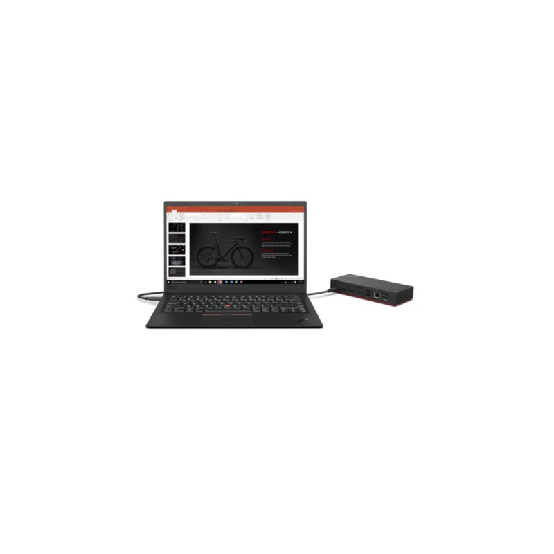 Lenovo ThinkPad Docking Station - 40AY0090EU - USB-C Dock, HDMI + 2×DisplayPort, 3×USB-A, 1×USB-C, Gigabit Ethernet, Black