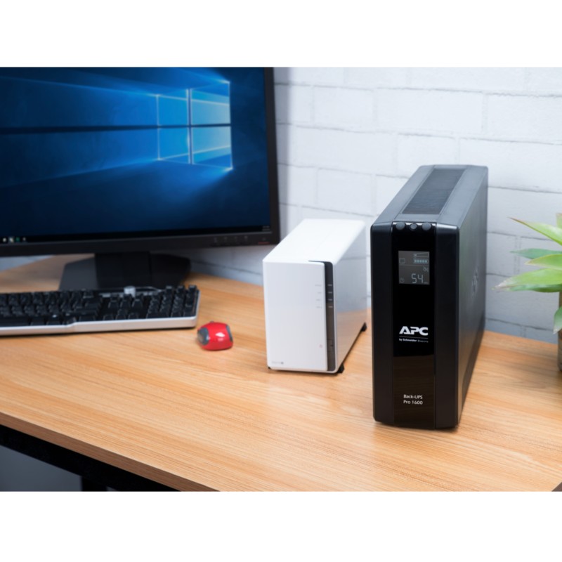 APC Back-UPS Pro - BR1600MI - 1600VA Line-Interactive UPS, 230V, 8 outlets (6 battery-backed), 960W