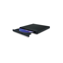 Slim External DVD Writer - HLDS GP57EB40 - Black, USB, M-DISC Support, Windows/Mac Compatible