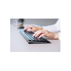 Cherry KW 9100 SLIM - JK-9100DE-2 - Wireless Black, German QWERTZ, 108-key Slim Full-size — Buy in Cyprus with Fast Delivery