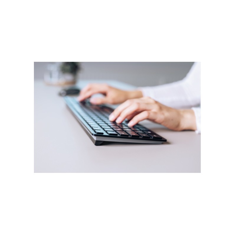 Cherry KW 9100 SLIM - JK-9100DE-2 - Wireless Black, German QWERTZ, 108-key Slim Full-size — Buy in Cyprus with Fast Delivery
