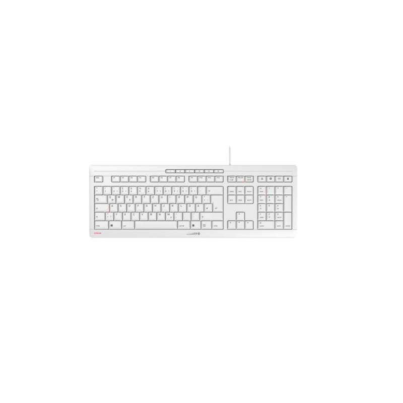Cherry STREAM JK-8500DE-0 - Wired USB Mechanical Keyboard, German QWERTZ, Full-size White — Buy in Cyprus with Fast Delivery