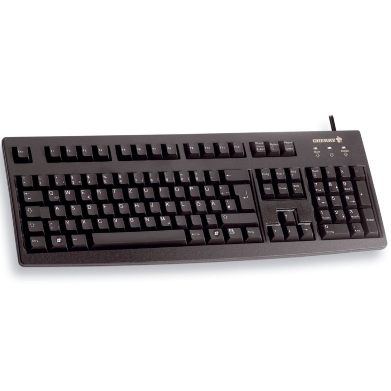 Cherry Classic Line G83-6105 - Wired USB Full-Size German QWERTZ Keyboard, Black — Buy in Cyprus with Fast Delivery