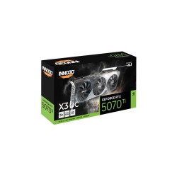 Inno3D GeForce RTX 5070 Ti X3 OC - Black/Grey, 16GB GDDR7, Boost 2482 MHz, PCIe 5.0 — Buy in Cyprus with Fast Delivery