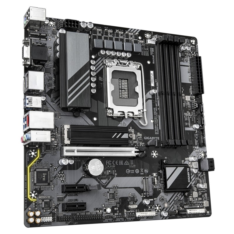 Gigabyte GA-B760M DS3H GEN5 - LGA1700 Micro-ATX Motherboard, Intel B760, DDR5 up to 256GB, PCIe 5.0, 2x M.2, 2.5Gb LAN