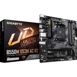 Gigabyte GA-B550M DS3H AC R2 - B550 Micro-ATX AM4 Motherboard, DDR4, 128GB Max, RGB, HDMI/DisplayPort