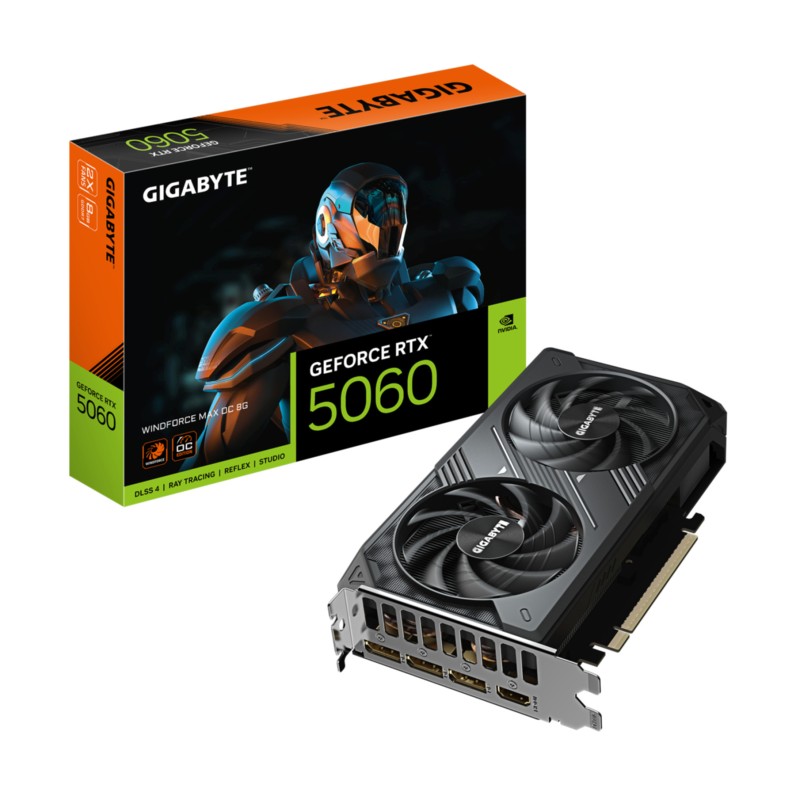 Gigabyte GeForce RTX 5060 Windforce Max OC - 8GB GDDR7, 2512 MHz, PCIe 5.0 — Buy in Cyprus with Fast Delivery
