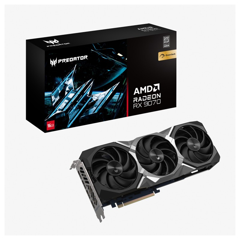 RX 9070 16GB Acer Predator BiFrost Radeon OC GDDR6 3 Fan — Buy in Cyprus with Fast Delivery