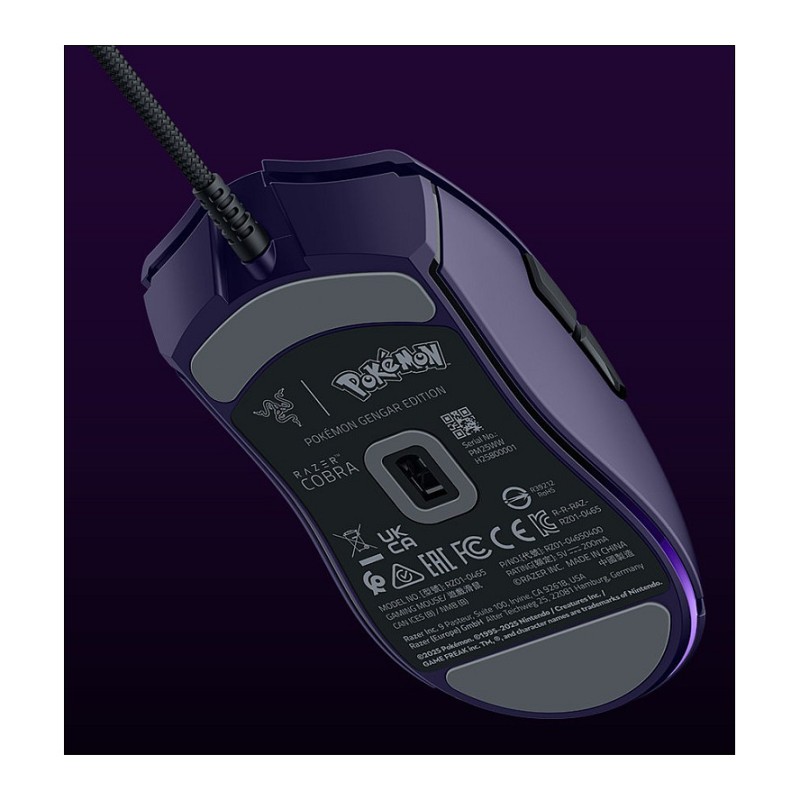 Razer Cobra Pokémon Gengar Edition - Leichte kabelgebundene Gaming-Maus mit RazerTM Chroma RGB