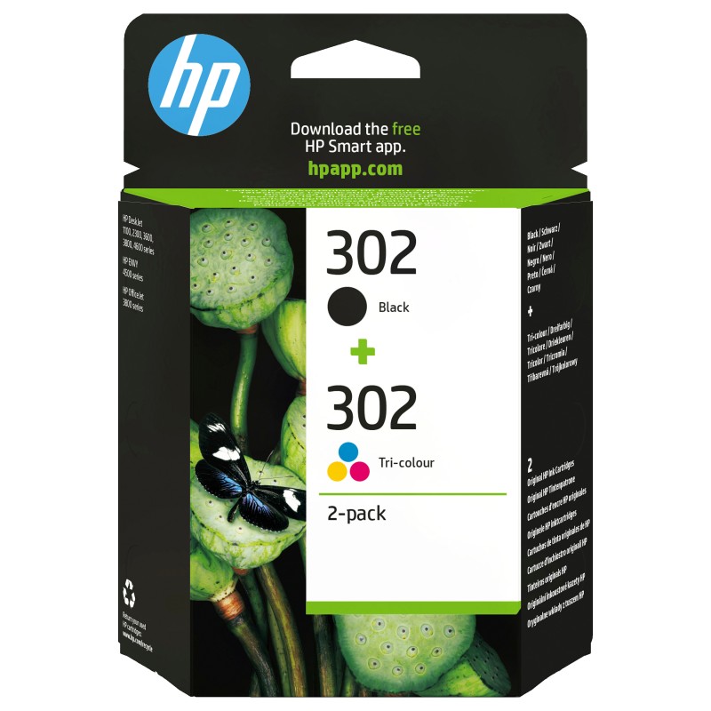 HP Tinte 302 X4D37AE 2er Pack Schwarz Color (Cyan Magenta Gelb) — Buy in Cyprus with Fast Delivery