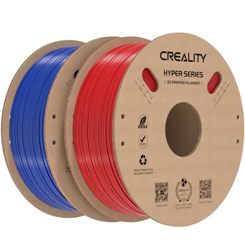 Creality Hyper-PETG Value Pack 2kg Red & Blue 3D Printer Filament, fast print, 2kg 1.77 — Buy in Cyprus with Fast Delivery