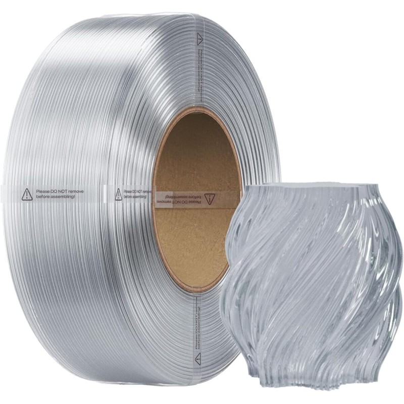 Creality CR-PETG Transparent - No Reel 3D Printer Filament, Hard Glossy, Tensile 49MPA, 1 kg Spool1.