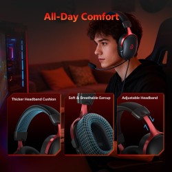 QCY Heroad VN200 PRO 7.1 USB - Wired RGB Gaming Headset PS4 PS5 PC — Buy in Cyprus with Fast Delivery